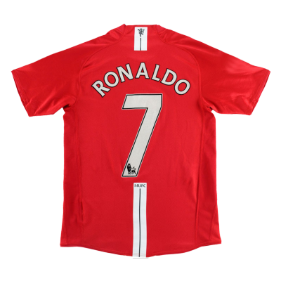 RONALDO #7 Vintage Manchester United Jersey 2007/08 Home Soccer Shirt - Best Soccer Players