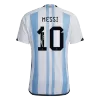 MESSI #10 New Argentina Three Stars Jersey 2022 Home Soccer Shirt World Cup - Best Soccer Players