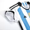 Argentina Kids Kit 2022 Home (Shirt+Shorts) - Three Stars - Best Soccer Players