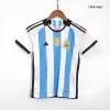 Argentina Kids Kit 2022 Home (Shirt+Shorts) - Three Stars - Best Soccer Players