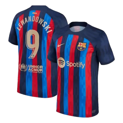 LEWANDOWSKI #9 New Barcelona Jersey 2022/23 Home Soccer Shirt - Best Soccer Players