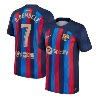 O.DEMBÉLÉ #7 New Barcelona Jersey 2022/23 Home Soccer Shirt - Best Soccer Players