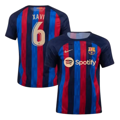 XAVI #6 New Barcelona Jersey 2022/23 Home Soccer Shirt - Best Soccer Players