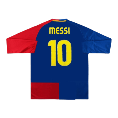 MESSI #10 Vintage Barcelona Jersey 2008/09 Home Soccer Shirt Long Sleeve - UCL Final - Best Soccer Players