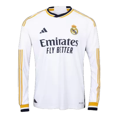 New Real Madrid Jersey 2023/24 Home Soccer Long Sleeve Shirt Player Version Version - Best Soccer Players