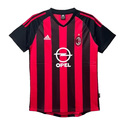 Vintage AC Milan Jersey 2002/03 Home Soccer Shirt - Best Soccer Players