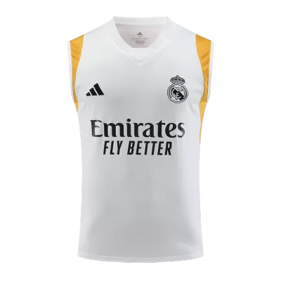 Real Madrid Pre-Match Sleeveless Shirt 2023/24 White - Best Soccer Players