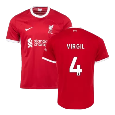 VIRGIL #4 New Liverpool Jersey 2023/24 Home Soccer Shirt - Best Soccer Players