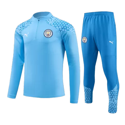 New Manchester City Training Kit (Top+Pants) 2023/24 Blue Kids - Best Soccer Players