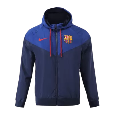 New Barcelona Hoody Jacket 2023/24 Navy - Best Soccer Players