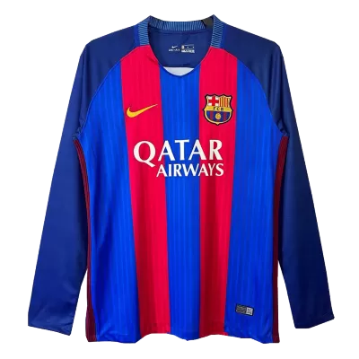 New Barcelona Jersey 2016/17 Home Soccer Long Sleeve Shirt - Best Soccer Players