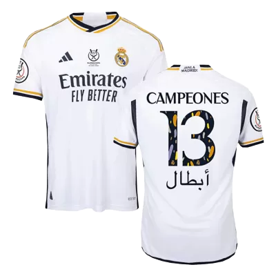 CAMPEONES #13 New Real Madrid Jersey 2023/24 Home Soccer Shirt Player Version Version - Best Soccer Players