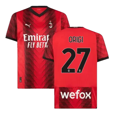 ORIGI #27 New AC Milan Jersey 2023/24 Home Soccer Shirt - Best Soccer Players