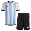 Argentina Kids Kit 2022 Home (Shirt+Shorts) - Three Stars - Best Soccer Players