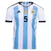 PAREDES #5 New Argentina Three Stars Jersey 2022 Home Soccer Shirt - Best Soccer Players