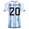 MAC ALLISTER #20 New Argentina Three Stars Jersey 2022 Home Soccer Shirt - Best Soccer Players