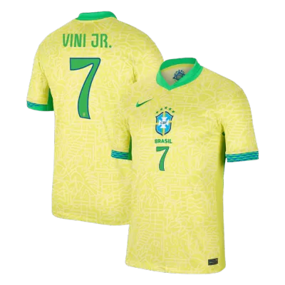 VINI JR. #7 New Brazil Jersey 2024 Home Soccer Shirt - Best Soccer Players