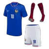 MBAPPE #10 France Kids Kit 2024 Home (Shirt+Shorts+Socks) - Best Soccer Players