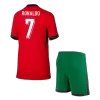 RONALDO #7 Portugal Kids Kit 2024 Home (Shirt+Shorts) - Best Soccer Players