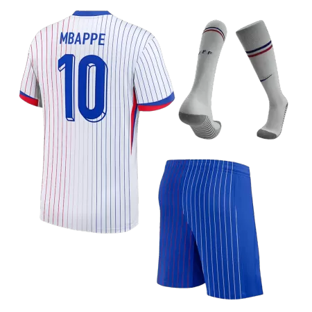 MBAPPE #10 France Kids Kit 2024 Away (Shirt+Shorts+Socks) - Best Soccer Players