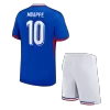 MBAPPE #10 France Kids Kit 2024 Home (Shirt+Shorts) - Best Soccer Players