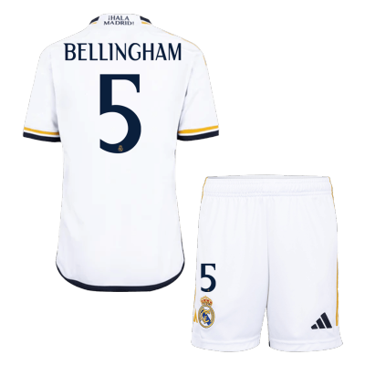 BELLINGHAM #5 Real Madrid Kids Kit 2023/24 Home (Shirt+Shorts) - Best Soccer Players