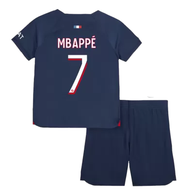 MBAPPÉ #7 PSG Kids Kit 2023/24 Home (Shirt+Shorts) - Best Soccer Players