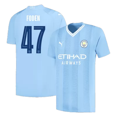 FODEN #47 Manchester City Home Soccer Jersey 2023/24 -UCL - Best Soccer Players