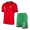 RONALDO #7 New Portugal Soccer Kit 2024 Home (Shirt+Shorts) 
 - Best Soccer Players