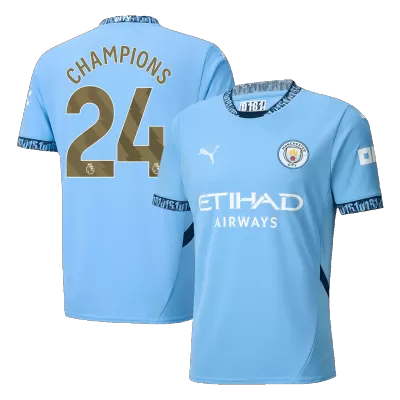 CHAMPIONS #24 New Manchester City Jersey 2024/25 Home Soccer Shirt - Best Soccer Players