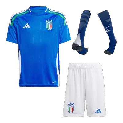 Italy Kids Kit 2024 Home (Shirt+Shorts+Socks) - Best Soccer Players