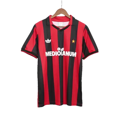 Vintage AC Milan Jersey 1990/91 Home Soccer Shirt - Best Soccer Players