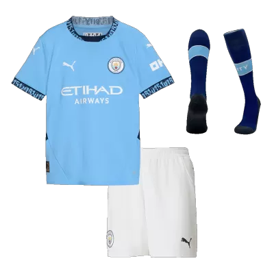 Manchester City Kids Kit 2024/25 Home (Shirt+Shorts+Socks) - Best Soccer Players