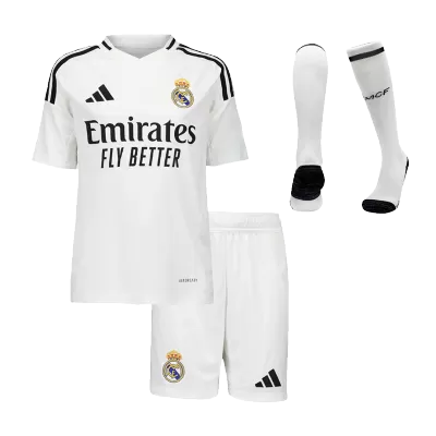 Real Madrid Kids Kit 2024/25 Home (Shirt+Shorts+Socks) - Best Soccer Players