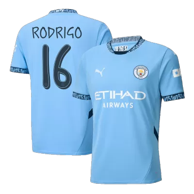 RODRIGO #16 New Manchester City Jersey 2024/25 Home Soccer Shirt - UCL - Best Soccer Players