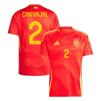 CARVAJAL #2 New Spain Jersey 2024 Home Soccer Shirt - Best Soccer Players