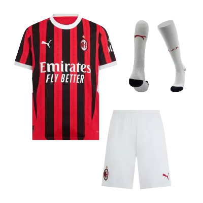 AC Milan Kids Kit 2024/25 Home (Shirt+Shorts+Socks) - Best Soccer Players