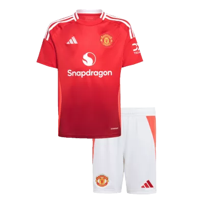 Manchester United Kids Kit 2024/25 Home (Shirt+Shorts) - Best Soccer Players