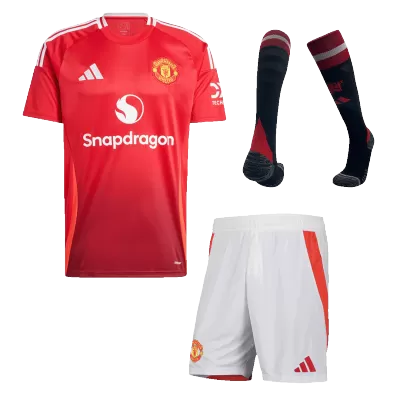 New Manchester United Soccer Kit 2024/25 Home (Shirt+Shorts+Socks) 
 - Best Soccer Players