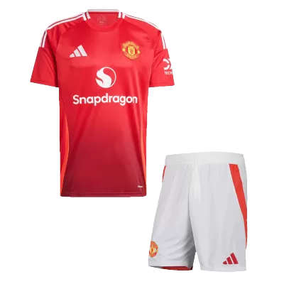 New Manchester United Soccer Kit 2024/25 Home (Shirt+Shorts) 
 - Best Soccer Players