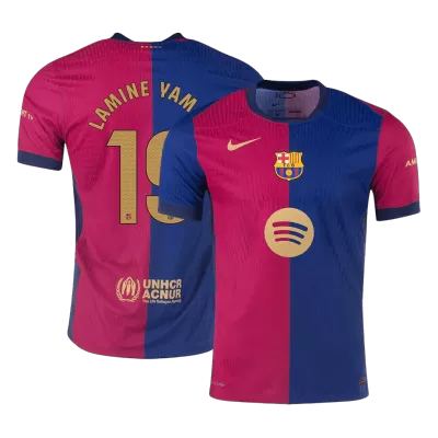 Authentic LAMINE YAMAL #19 Barcelona Home Spotify Logo Without Text Soccer Jersey 2024/25 - Best Soccer Players