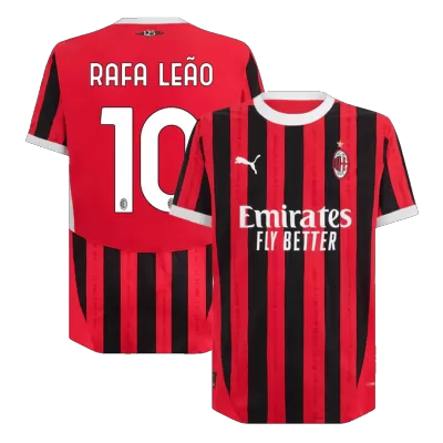 Authentic RAFA LEÃO #10 AC Milan Home Soccer Jersey 2024/25 - Best Soccer Players