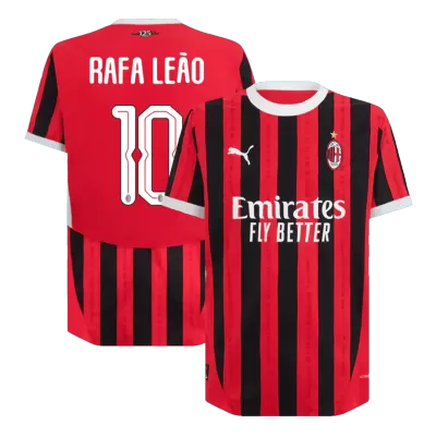 Authentic RAFA LEÃO #10 AC Milan Home Soccer Jersey 2024/25 - UCL - Best Soccer Players