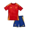 Spain Kids Kit 2024 Home (Shirt+Shorts) - Best Soccer Players