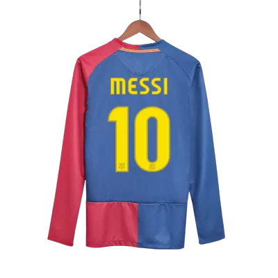 MESSI #10 Vintage Barcelona Jersey 2008/09 Home Soccer Shirt Long Sleeve - UCL Final - Best Soccer Players