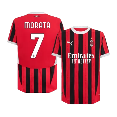 Authentic MORATA #7 AC Milan Home Soccer Jersey 2024/25 - Best Soccer Players