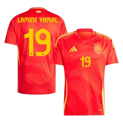 LAMINE YAMAL #19 New Spain Jersey 2024 Home Soccer Shirt - Best Soccer Players