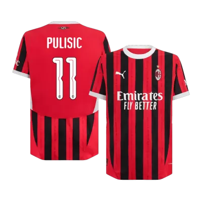 Authentic PULISIC #11 AC Milan Home Soccer Jersey 2024/25 - UCL - Best Soccer Players